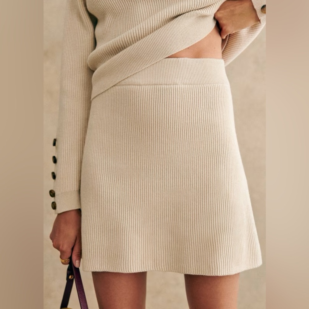 Sezane Naella skirt, Natural, size S